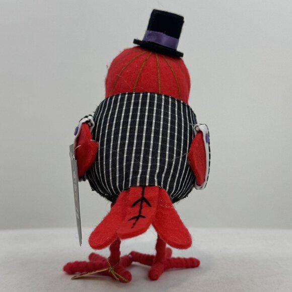 Hyde & Eek! Gourdon Featherly Friends Halloween Bird Decoration Top Hat NEW - Picture 3 of 12